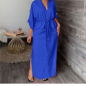 Chic Royal Blue Maxi Dress